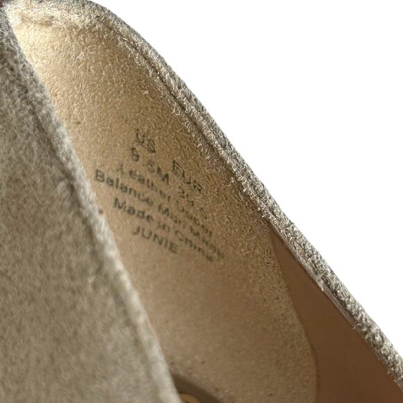 Sam Edelman Junie Suede Pumps Women Size 9.5 M Oatmeal Beige Block Heel Classic - Picture 8 of 10